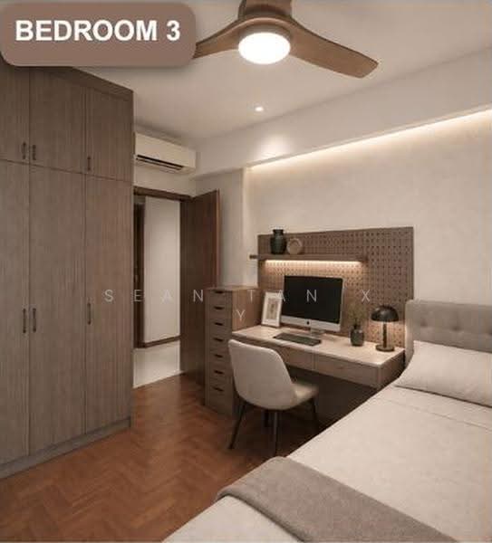 Rafflesia Condo, 31 Bishan Street 21, Ang Mo Kio / Bishan / Thomson, 3 Bedrooms, 1,303 sqft, Condominium For Sale, by Sean Tan X Y, 500242606 - Bedroom 2 Impression - PropertyGuru.com.sg