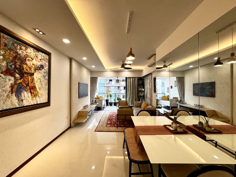 Double Bay Residences, 19B Simei Street 4, 3 Bedrooms, 1,270 sqft, Condominium For Sale, by Deborah Lu 陆滢滢, 500242608 - Living Room - PropertyGuru.com.sg