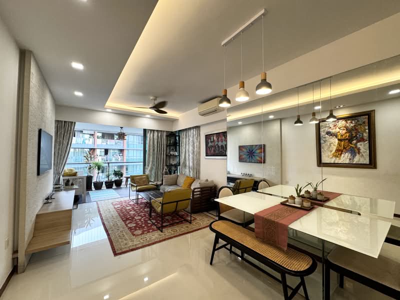 Double Bay Residences, 19B Simei Street 4, 3 Bedrooms, 1,270 sqft, Condominium For Sale, by Deborah Lu 陆滢滢, 500242608 - Living Room - PropertyGuru.com.sg