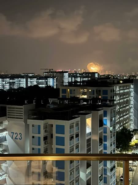 Waterfront Waves, 766 Bedok Reservoir Road, 2 Bedrooms, 969 sqft, Condominium For Sale, by Kelvin Phua, 500242755 - Balcony - Fireworks - PropertyGuru.com.sg