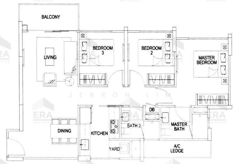 FLO Residence, Punggol Field Walk, 3 Bedrooms, 936 sqft, Condominium For Sale, by Jerron Lim, 500242792 - PropertyGuru.com.sg