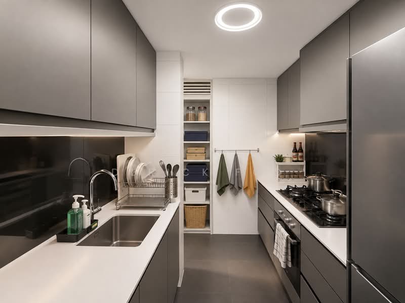 Waterbay, 45A Edgefield Plains, 4 Bedrooms, 1,141 sqft, Condominium For Sale, by Derick Foo, 500242841 - Kitchen - PropertyGuru.com.sg