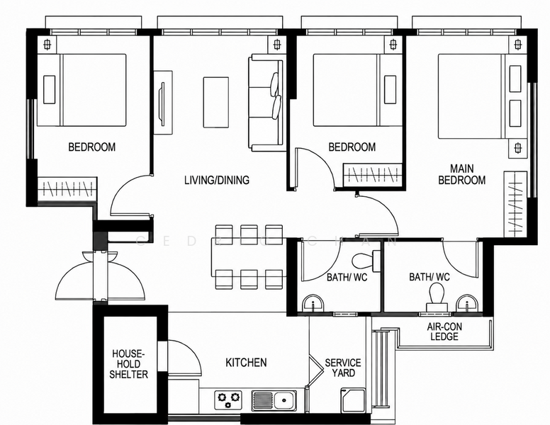 933A Hougang Avenue 9, 933A Hougang Avenue 9, 3 Bedrooms, 1,001 sqft, HDB Flat For Sale, by Cedric Chan, 500242866 - PropertyGuru.com.sg