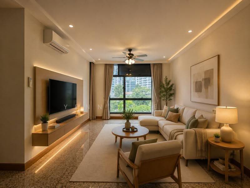 River Place, 60 Havelock Road, 3 Bedrooms, 1,302 sqft, Condominium For Sale, by Yenny Adell, 500242925 - Living Room - PropertyGuru.com.sg