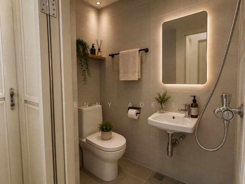 River Place, 60 Havelock Road, 3 Bedrooms, 1,302 sqft, Condominium For Sale, by Yenny Adell, 500242925 - Maids Bathroom - PropertyGuru.com.sg