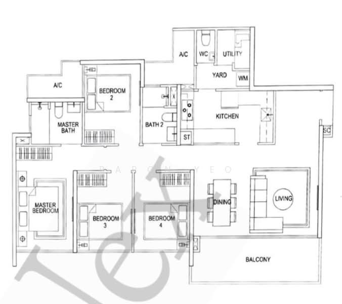 SkyPark Residences, 15 Sembawang Crescent, 4 Bedrooms, 1,313 sqft, Condominium For Sale, by Baron Yeo, 500242965 - PropertyGuru.com.sg