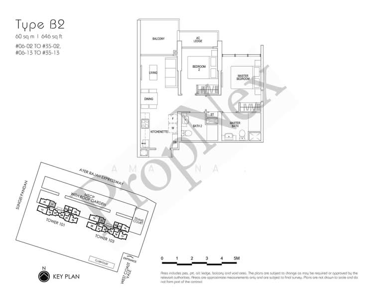 Parc Riviera, 103 West Coast Vale, Buona Vista / West Coast / Clementi New Town, 2 Bedrooms, 646 sqft, Condominium For Sale, by Amalina ., 500243214 - PropertyGuru.com.sg