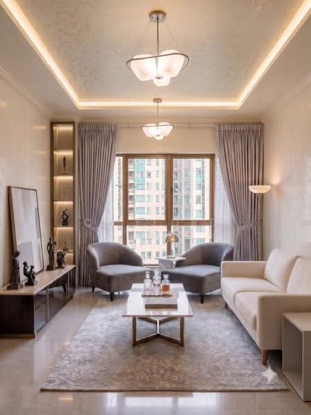 Tiara, 1 Kim Seng Walk, Orchard / River Valley, 3 Bedrooms, 1,550 sqft, Apartment For Sale, by Clifford Yap, 500243374 - Original Living Room with AI staging - PropertyGuru.com.sg