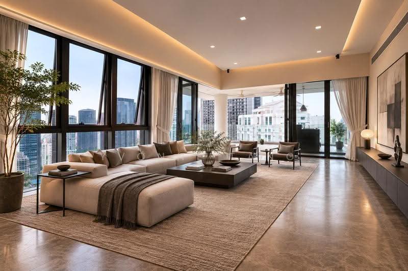 Centennia Suites, 100 Kim Seng Road, Orchard / River Valley, 4 Bedrooms, 2,217 sqft, Condominium For Sale, by Yvonne Tang, 500243589 - Living Room - PropertyGuru.com.sg