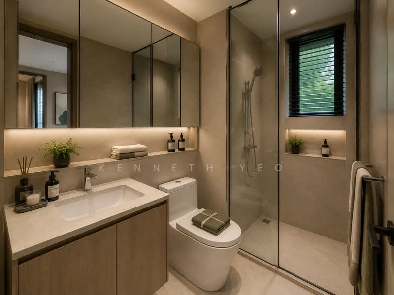 Lentor Hills Residences, 33 Lentor Hills Road, Mandai / Upper Thomson, 1 Bedroom, 570 sqft, Apartment For Sale, by Kenneth Yeo, 500243783 - Bathroom - PropertyGuru.com.sg
