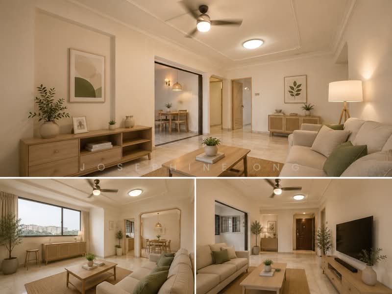 401 Serangoon Avenue 1, 401 Serangoon Avenue 1, 4 Bedrooms, 1,216 sqft, HDB Flat For Sale, by Josephine Ong, 500243836 - Living Room - Impressions - PropertyGuru.com.sg