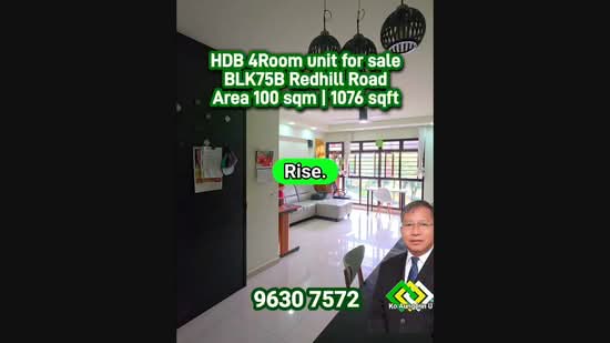 75B Redhill Road, 75B Redhill Road, 3 Bedrooms, 1,076 sqft, HDB Flat For Sale, by U Aung Lin, 500243876 - PropertyGuru.com.sg