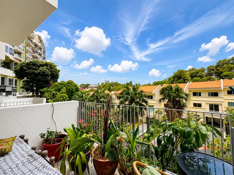 Pollen & Bleu, 15 Farrer Drive, 2 Bedrooms, 1,163 sqft, Condominium For Sale, by Vivian Ong, 500243888 - Balcony - PropertyGuru.com.sg