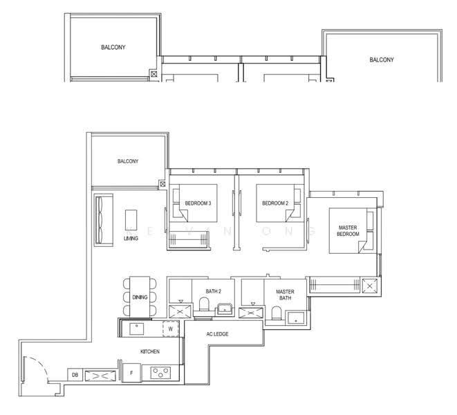 The Florence Residences, 87 Hougang Avenue 2, Hougang / Punggol / Sengkang, 3 Bedrooms, 1,012 sqft, Condominium For Sale, by Kelvin Ong, 500243971 - PropertyGuru.com.sg
