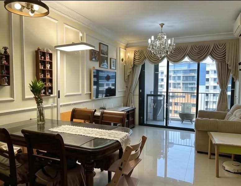Blossom Residences, 30 Segar Road, Dairy Farm / Bukit Panjang / Choa Chu Kang, 3 Bedrooms, 969 sqft, Executive Condominium For Sale, by Priscillia Wong, 500244649 - Living Room - PropertyGuru.com.sg