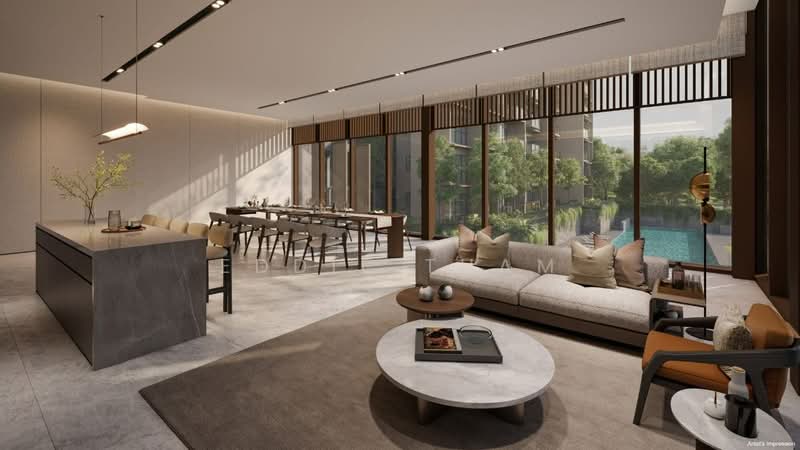 New Launch, First in Turf City, 4-Min to Sixth Avenue MRT, Prime D11, , 4 Bedrooms, 1,378 sqft, Condominium For Sale, by Eddie Tham, 500244762 - Living Room - PropertyGuru.com.sg