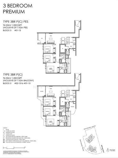 Vela Bay, 1 Bayshore Walk, Bedok / Upper East Coast, 3 Bedrooms, 1,033 sqft, Condominium For Sale, by Neo Isis, 500245050 - PropertyGuru.com.sg