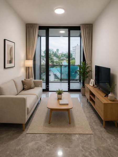 Hyll on Holland, 89 Holland Road, 2 Bedrooms, 657 sqft, Condominium For Sale, by Grace Chen, 500245311 - Living Room - AI Generated - PropertyGuru.com.sg