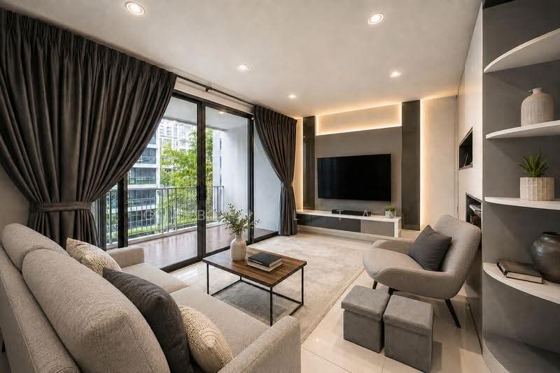 C.H.E.A.P | Unblocked Pool View 3-bedder | 8mins to Punggol MRT, Punggol Walk / Punggol Field / Punggol Way / Punggol Central, 3 Bedrooms, 1,109 sqft, Condominium For Sale, by Gabriel Tan, 500245483 - Living / Dining (Artist Impression) - PropertyGuru.com.sg