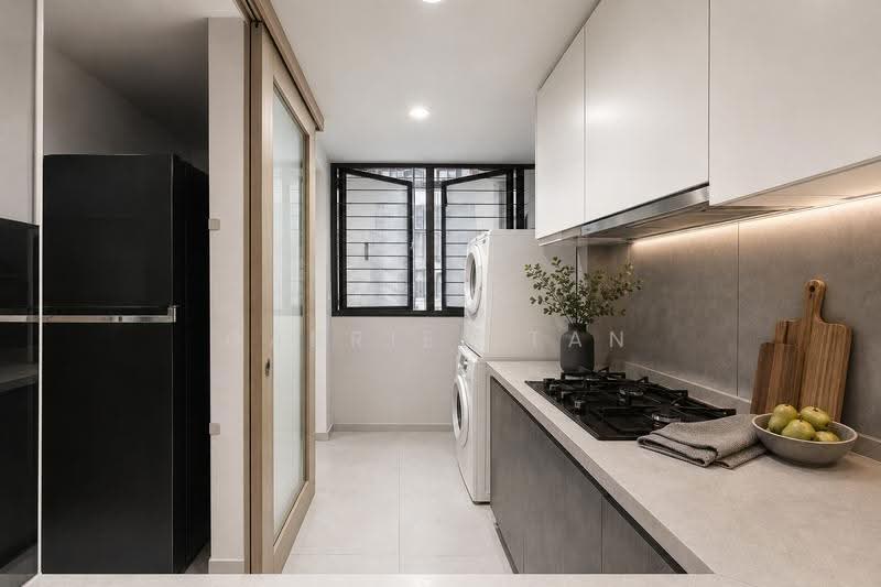 C.H.E.A.P | Unblocked Pool View 3-bedder | 8mins to Punggol MRT, Punggol Walk / Punggol Field / Punggol Way / Punggol Central, 3 Bedrooms, 1,109 sqft, Condominium For Sale, by Gabriel Tan, 500245483 - Kitchen (Artist Impression) - PropertyGuru.com.sg