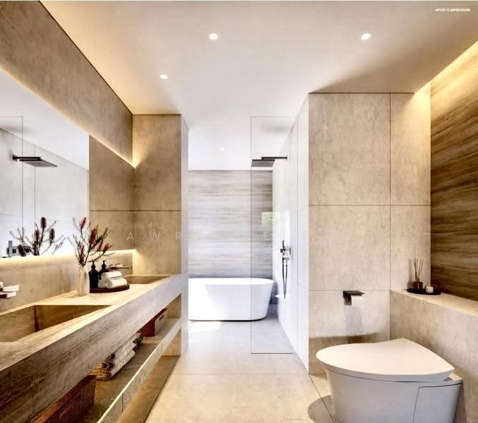 INDIGO - First Class Semi-Detached, Upper East Coast | Siglap | Palm Avenue, 5 Bedrooms, 6,159 sqft, Semi-Detached House For Sale, by Lawrence Tan, 500245612 - Bathroom - PropertyGuru.com.sg