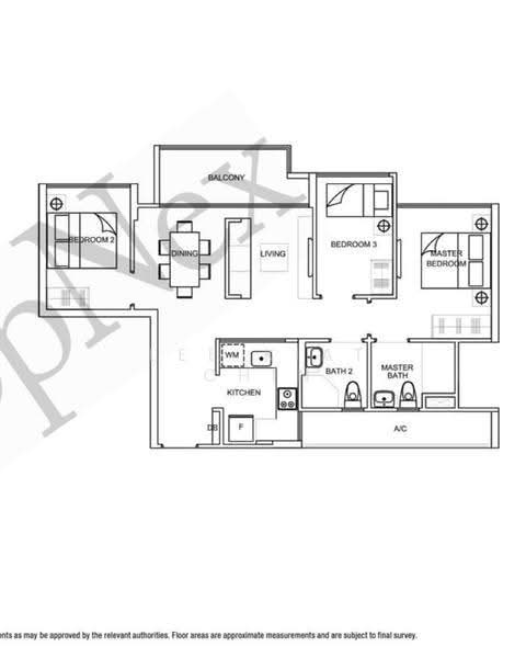 La Fiesta, 58 Sengkang Square, 3 Bedrooms, 840 sqft, Condominium For Rent, by Lee Kiat Chin, 500245670 - PropertyGuru.com.sg