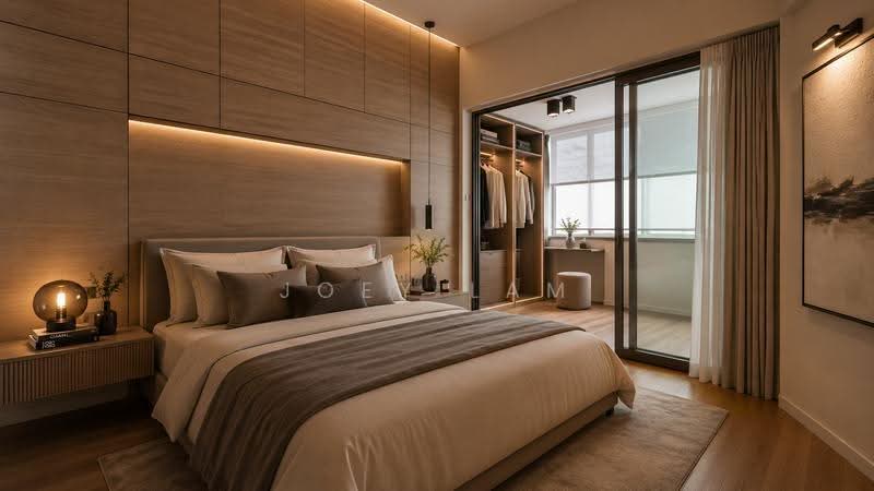 Paterson Residence, 83 Paterson Road, Orchard / River Valley, 5 Bedrooms, 3,854 sqft, Cluster House For Sale, by Joey Lam, 500245752 - Bedroom - AI rendered - PropertyGuru.com.sg