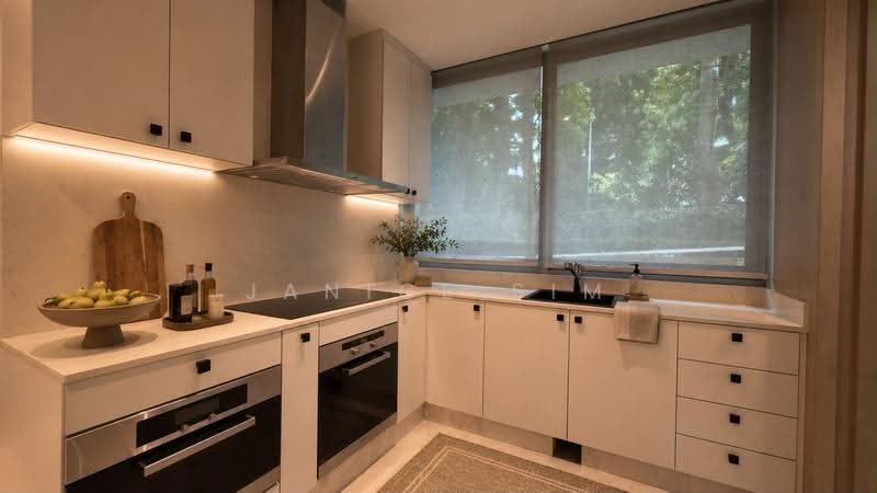 Paterson Residence, 83 Paterson Road, Orchard / River Valley, 5 Bedrooms, 3,854 sqft, Condominium For Rent, by Janice Sim, 500245774 - Kitchen (AI rendered) - PropertyGuru.com.sg