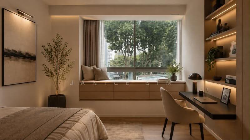 Paterson Residence, 83 Paterson Road, Orchard / River Valley, 5 Bedrooms, 3,854 sqft, Condominium For Rent, by Janice Sim, 500245774 - Bedroom (AI rendered) - PropertyGuru.com.sg