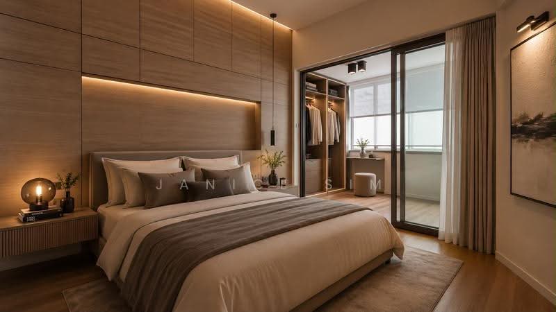 Paterson Residence, 83 Paterson Road, Orchard / River Valley, 5 Bedrooms, 3,854 sqft, Condominium For Rent, by Janice Sim, 500245774 - Bedroom (AI rendered) - PropertyGuru.com.sg