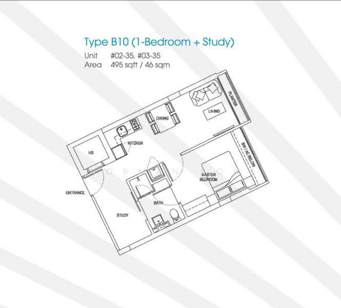 Siglap V, 2 First Street, 1 Bedroom, 495 sqft, Condominium For Rent, by Norman Koh, 500245881 - PropertyGuru.com.sg