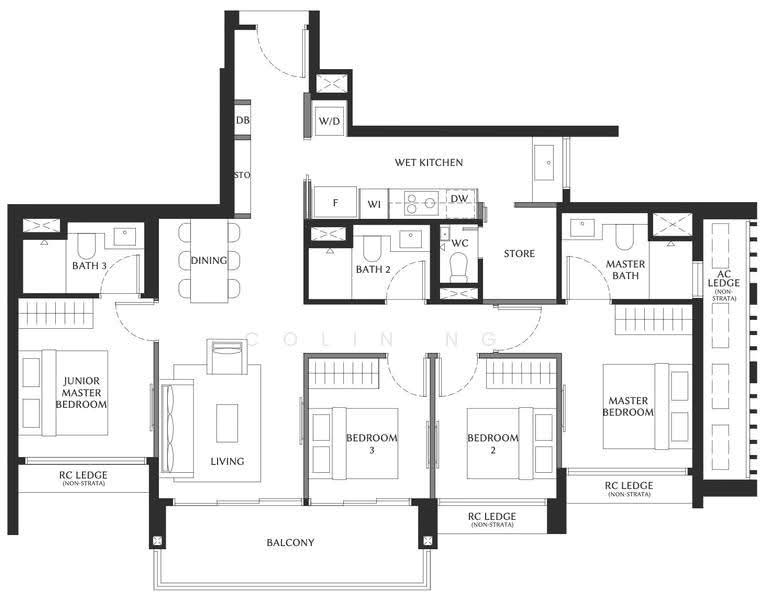 The Serra Residences, 7 Bassein Road, Newton / Novena, 4 Bedrooms, 958 sqft, Condominium For Sale, by Colin Ng, 500245919 - PropertyGuru.com.sg