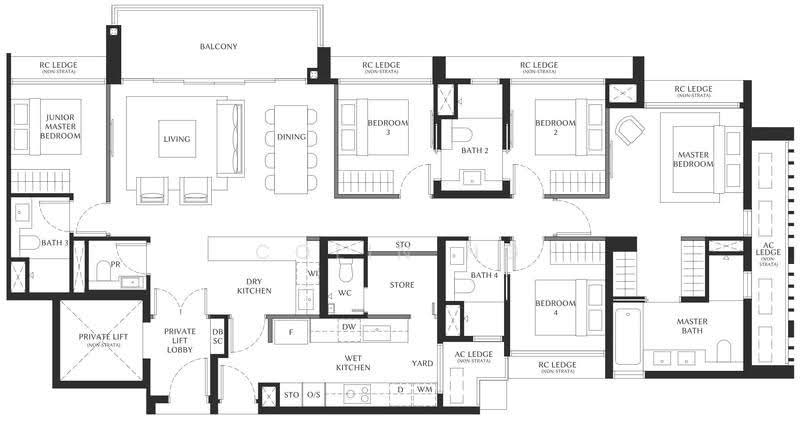 The Serra Residences, 7 Bassein Road, Newton / Novena, 5 Bedrooms, 1,755 sqft, Condominium For Sale, by Colin Ng, 500245935 - PropertyGuru.com.sg