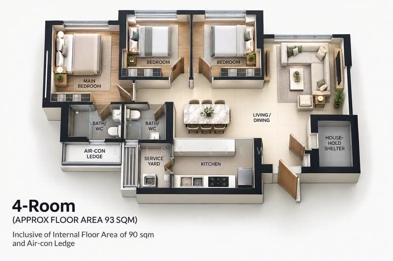 422B Northshore Drive, 422B Northshore Drive, Hougang / Punggol / Sengkang, 3 Bedrooms, 1,001 sqft, HDB Flat For Sale, by Elise Liew, 500245970 - PropertyGuru.com.sg