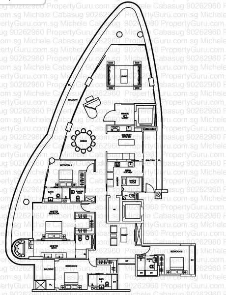 Seascape @ Sentosa Cove, 55 Cove Way, Harbourfront / Telok Blangah, 4 Bedrooms, 4,069 sqft, Apartment For Sale, by Gina Tng, 500246401 - PropertyGuru.com.sg