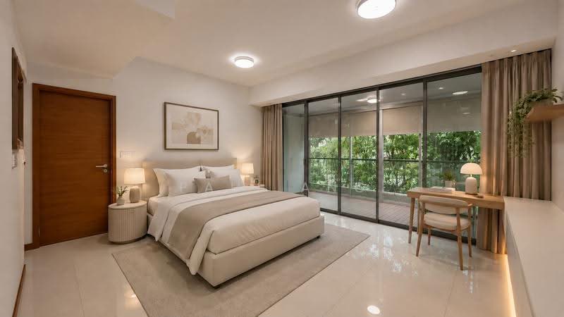Double Bay Residences, 17B Simei Street 4, 1 Bedroom, 635 sqft, Condominium For Sale, by Paul Ang, 500246728 - Living Room / Bedroom - PropertyGuru.com.sg