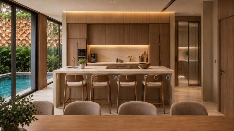 FINEST Arched Veil House @ Kew Drive Brand New Semi-D GCB design, Kew Drive, 5 Bedrooms, 6,996 sqft, Semi-Detached House For Sale, by Julius WL Fock, 500246975 - Kitchen - PropertyGuru.com.sg