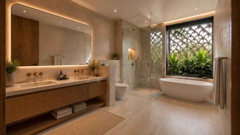FINEST Arched Veil House @ Kew Drive Brand New Semi-D GCB design, Kew Drive, 5 Bedrooms, 6,996 sqft, Semi-Detached House For Sale, by Julius WL Fock, 500246975 - Bathroom - PropertyGuru.com.sg