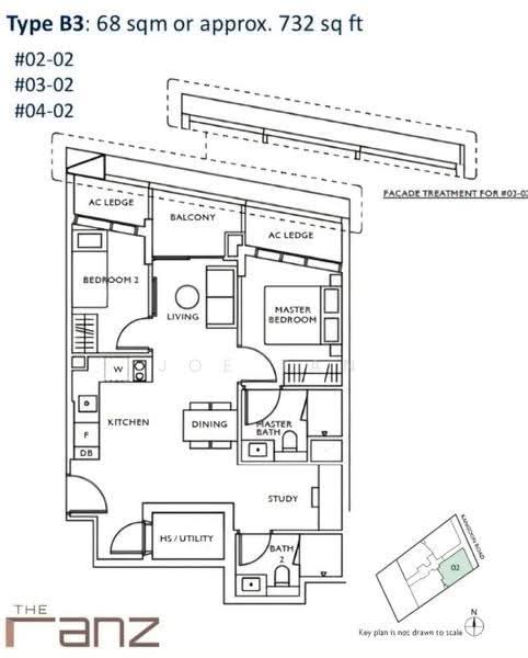 The Ranz, 109 Rangoon Road, Farrer Park / Serangoon Rd, 2 Bedrooms, 732 sqft, Apartment For Sale, by Joe Tan, 500247055 - PropertyGuru.com.sg