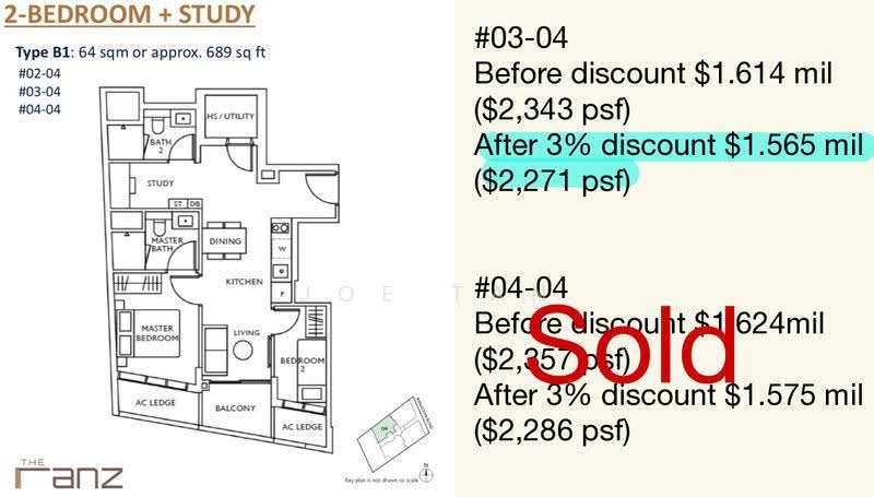 The Ranz, 109 Rangoon Road, Farrer Park / Serangoon Rd, 2 Bedrooms, 732 sqft, Apartment For Sale, by Joe Tan, 500247055 - PropertyGuru.com.sg