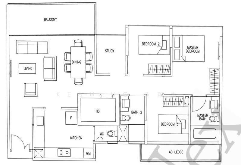 Austville Residences, 11 Sengkang East Avenue, Hougang / Punggol / Sengkang, 3 Bedrooms, 1,141 sqft, Condominium For Sale, by Kean Ng 黄和杰, 500247187 - PropertyGuru.com.sg