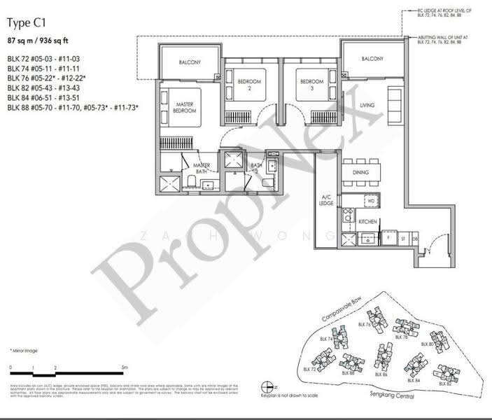 Sengkang Grand Residences, 74 Compassvale Bow, Hougang / Punggol / Sengkang, 3 Bedrooms, 936 sqft, Condominium For Sale, by Zach Wong, 500247392 - PropertyGuru.com.sg