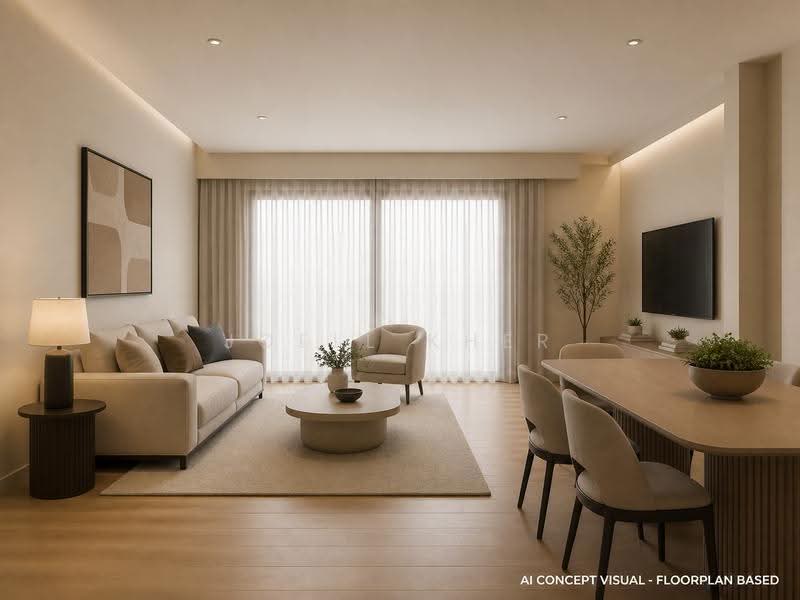 ★ Near Clementi MRT | 4BR Dual-Key | Live + Rent Flexibility, Commonwealth Avenue West, Clementi, Buona Vista / West Coast / Clementi New Town, 4 Bedrooms, 1,313 sqft, Condominium For Sale, by Joell Kher, 500247424 - Living Room - PropertyGuru.com.sg