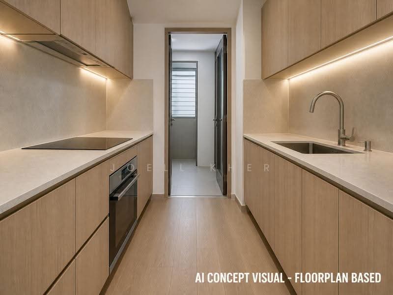 ★ Near Clementi MRT | 4BR Dual-Key | Live + Rent Flexibility, Commonwealth Avenue West, Clementi, Buona Vista / West Coast / Clementi New Town, 4 Bedrooms, 1,313 sqft, Condominium For Sale, by Joell Kher, 500247424 - Kitchen - PropertyGuru.com.sg