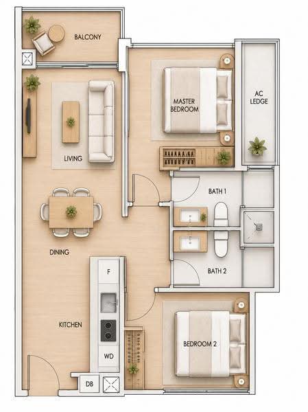 Treasure at Tampines, 57 Tampines Lane, Pasir Ris / Tampines, 2 Bedrooms, 678 sqft, Condominium For Sale, by Justin Foo, 500247461 - PropertyGuru.com.sg