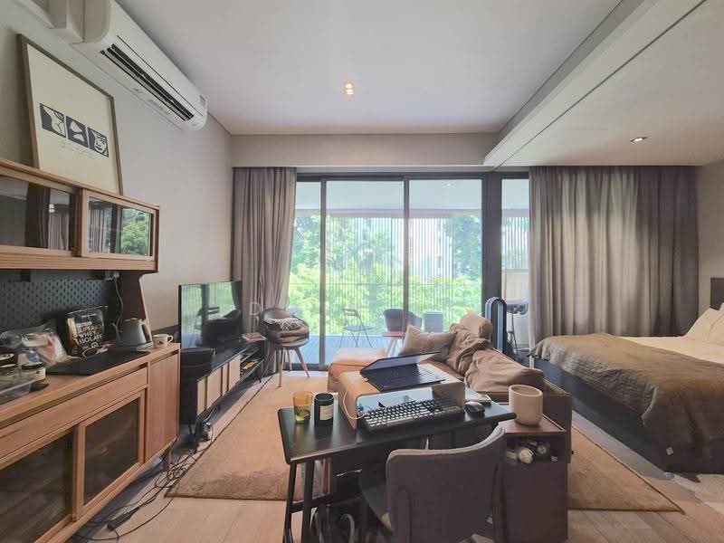 OUE Twin Peaks, 33 Leonie Hill Road, Orchard / River Valley, 1 Bedroom, 549 sqft, Condominium For Rent, by Edwin Sia, 500247542 - Living Room - PropertyGuru.com.sg