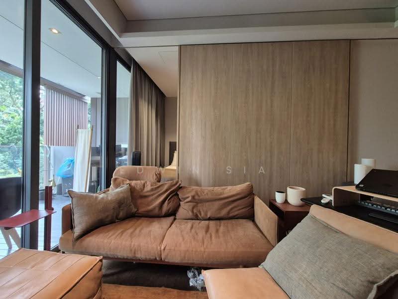OUE Twin Peaks, 33 Leonie Hill Road, Orchard / River Valley, 1 Bedroom, 549 sqft, Condominium For Rent, by Edwin Sia, 500247542 - Living Room - PropertyGuru.com.sg