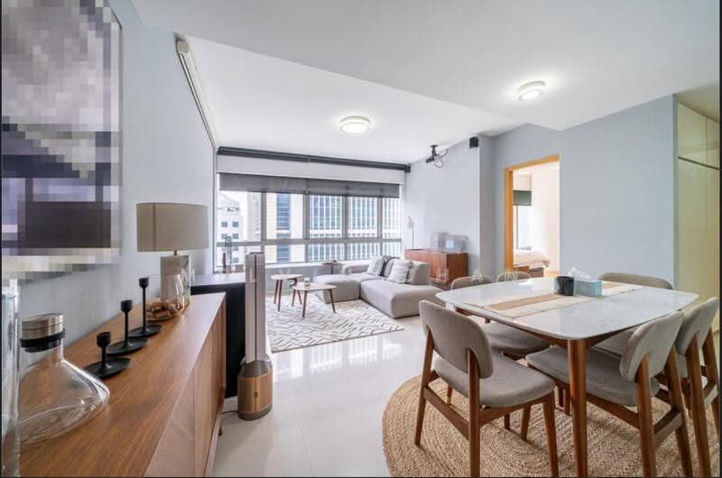 One Shenton, 1 Shenton Way, Boat Quay / Raffles Place / Marina, 1 Bedroom, 850 sqft, Condominium For Rent, by Melvin Chan, 500247590 - Living Room - PropertyGuru.com.sg