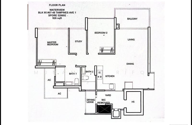 Waterview, 95 Tampines Avenue 1, Pasir Ris / Tampines, 2 Bedrooms, 926 sqft, Condominium For Sale, by Muhammad Rifqi, 500247664 - PropertyGuru.com.sg