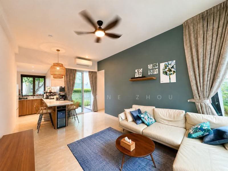Caribbean at Keppel Bay, 32 Keppel Bay Drive, Harbourfront / Telok Blangah, 2 Bedrooms, 1,270 sqft, Condominium For Sale, by Vivienne Zhou, 500247670 - Living Room - PropertyGuru.com.sg